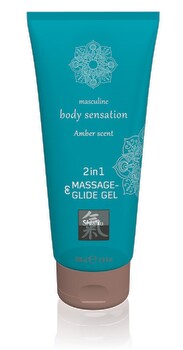 Massage og glide-gel 2in1 Amber scent