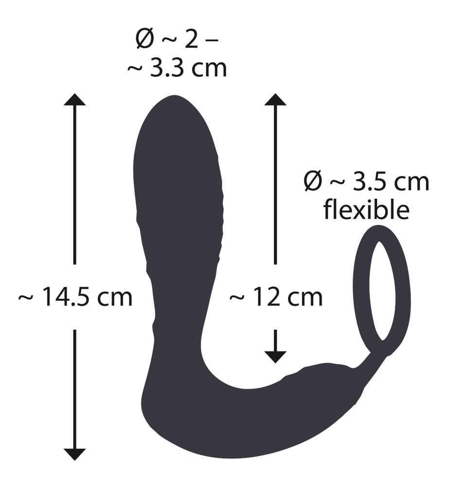 Vibrerende RC prostata plug med penisring